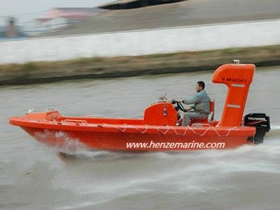 Solas Approval with MED certificate Inbuilt Engine FRP Fast Rescue Boat For Sale